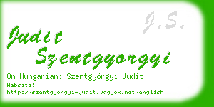 judit szentgyorgyi business card